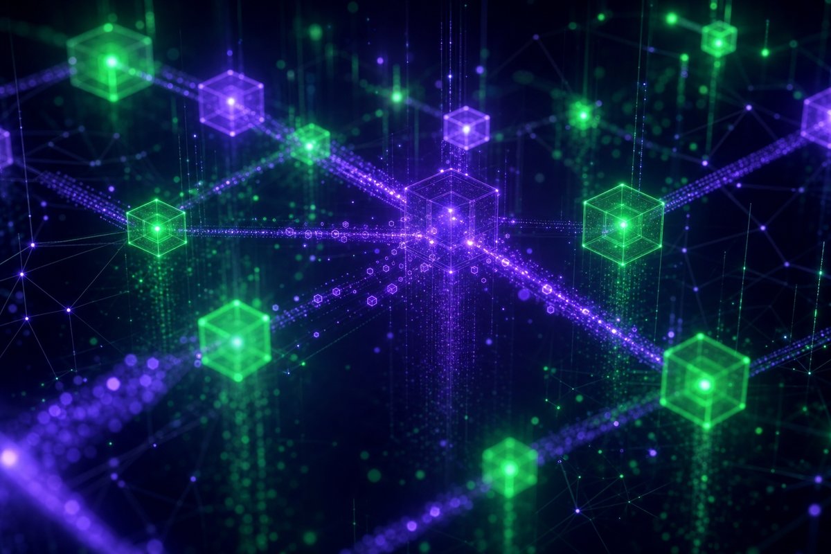 Industrielle IoT-Anlage mit Blockchain-vernetzten Sensoren und Smart Grid